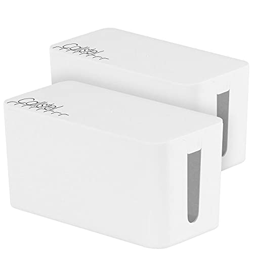 Lot de 2 boîtes de rangement pour multiprise - 23,5 cm [Callstel]