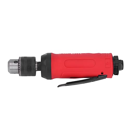Cocoarm Perceuse Pneumatique en Alliage de Zinc, 20 000 Tr/min, Conception Droite, Pince de 10 Mm, échappement Arrière, Faible Bruit pour les Coins, les Coutures, les Espaces étroits, Utilisation en