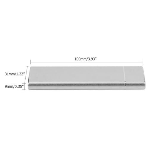 Caja externa para disco M.2 NGFF USB 3.1 aluminio miniatura 6