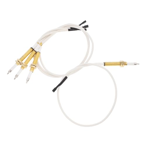 UKCOCO 4 Stück Zündkabel Mit Keramik Zündnadeln Universeller Ofenzünder Ersatz Für Einbau Gasherde Hitzebeständig Kompatibel Mit Gängigen Gasherdmodellen