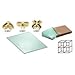CRL 4 Cube Single Sided Tempered Glass Displayer with Brass Connectors SS22BR
