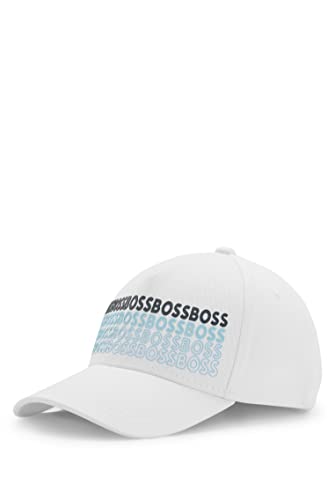 100% cotone BOSS cap-High Tech Prep Cappellino, Bianco 100, Taglia Unica Uomo