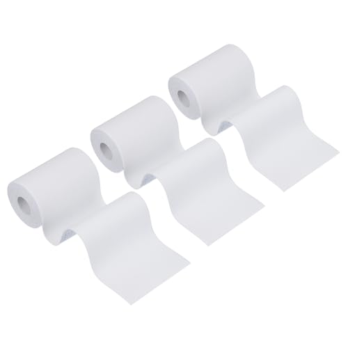 PATIKIL Cinta Kinesiológica de 5.5 Yardas x 4 Pulgadas, 3 Rollos Cinta Adhesiva Deportiva de Algodón para Muscular Cintas Elásticass para Rodilla, Blanco