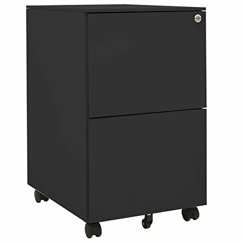 ZEYUAN Armario archivador, Mueble Archivador, Archivero Documentos, Cajonera Oficina, Archivador Oficina, Acero Gris Antracita 39x45x67 cm