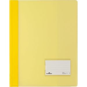5er Sparpack DURABLE Hunke & Jochheim Schnellhefter DURALUX®, transluzente Folie, für A4 Überbreit, 280x332mm (gelb, 5 Stück)