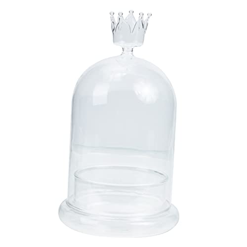 Garneck Preserved Flower Cake Cover Glass Dome Glass Cover for Flower Adornment for Living Ornaments Modern Cottagecore Decor and Party Table Centrepiece