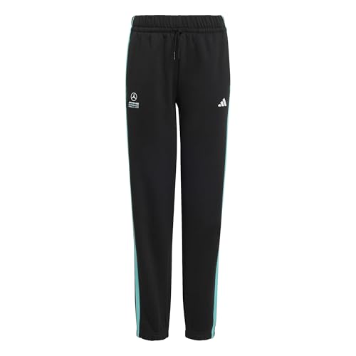 adidas Unisex - Bambini e Ragazzi Mercedes - AMG Petronas Formula 1 Team DNA Pant, Black/Semi Mint Rush, 15-16 Years