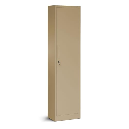 Jan Nowak Aktenschrank 185 x 45 x 40 cm | Büroschrank Metallschrank Aufbewahrungsschrank 4 Fachböden Flügeltür Pulverbeschichtung Metall | Beige Jan Nowak Aktenschrank 185 x 45 x 40 cm | Büroschrank Metallschrank Aufbewahrungsschrank 4 Fachböden Flügeltür Pulverbeschichtung Metall | Beige