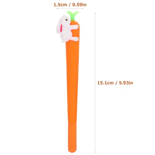 EXCEART 30 Pcs Carrot Pen Black Pen Plant Decor Fountian Carrot Bunny Funny s Highlighter Easter Novelty s Cute s Adorable Girls Rabbit Silica Gel Student Note - Image 3