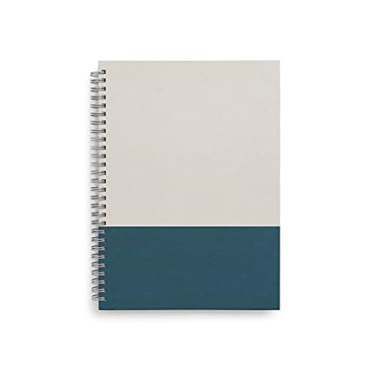 TRU RED 24383525 Medium Hard Cover Ruled Notebook, Gray/Teal