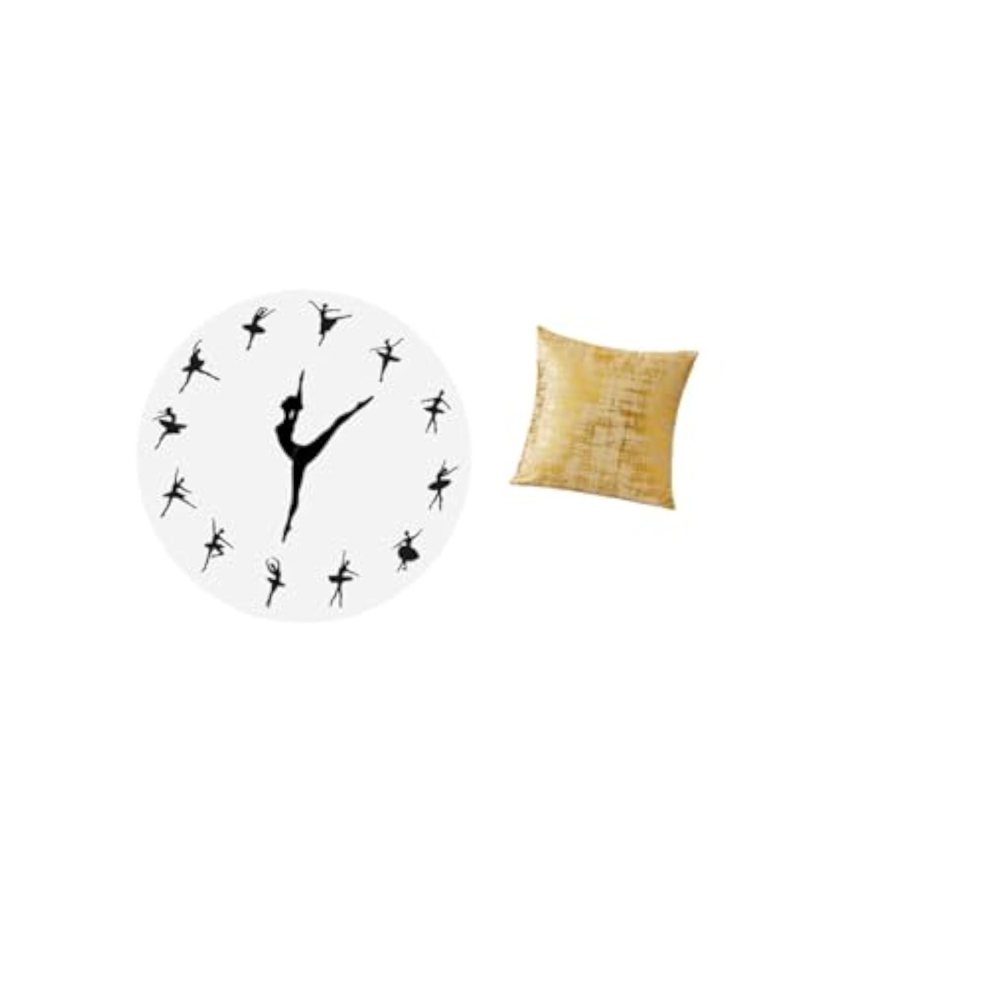Ballet Dancing Girl Silent Mute Wall Clock for Home