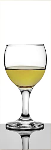 Pasabahce Premium Stemmed Mini Clear Wine And Champagne Glasses, Set Of 6,Uniqe Desing Goblet 5.75 Oz, Perfect For Parties, Gifts, Housewarming, Weddings, Aniversary #TOP1