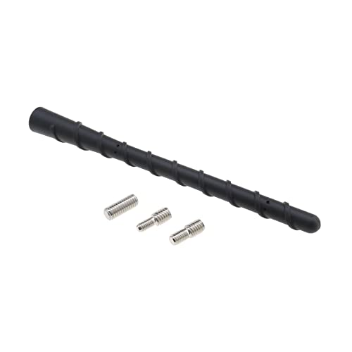 VGOL Car Radio Antenna FM AM Antenna Short Rod Vehicle Antenna Mast Replacement Roof Mount Vehicle Antenna 7 inch with M4 M5 M6 Screws Helical Type Car Aerial