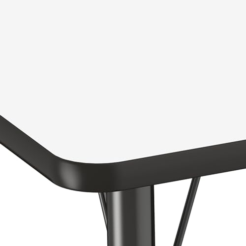 Image of FDP Dry-Erase Flower Activity School and Classroom Kids Table (60 inch), Chunky Toddler Legs for Collaborative Spaces, Adjustable Height 15-24 inches - Whiteboard Top and Black Edge