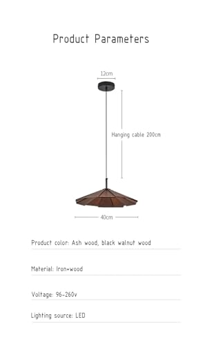 Lampe suspendue LED noire scandinave pour éclairage de restaurant et bureau