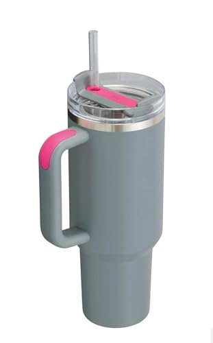 Image of STANLEY Quencher H2.0 FlowState Stainless Steel Vacuum Insulated Tumbler with Lid and Straw for Water, Iced Tea or Coffee (Grey Rock, 30 oz)