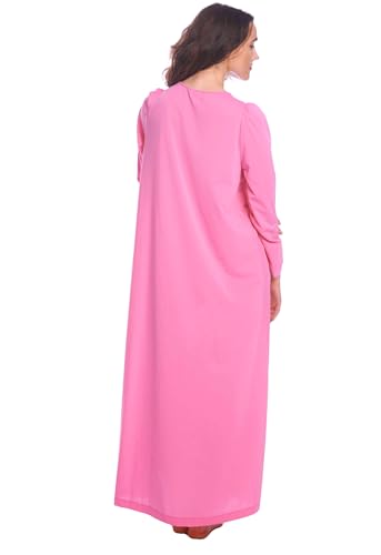 Shadowline Women's Nightgown and Long Sleeved Robe Pajama Set Nylon Sleepwear Peignoir4