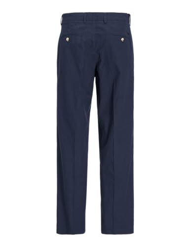 JACK & JONES Herren Jpstkarl Jjpierre Linen Blend Chino Chino-Hose, Navy Blazer, 33W / 32L – Ansicht 2