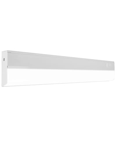 21” LED Direct Wire Under Cabinet Light - Dimmable Undercounter LED Lights for Kitchen - Selectable CCT 2700K-5000K, 612-648 Lumens, 9W - UCB Series Hardwired Under Cabinet Lighting by NICOR Lighting