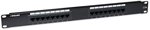 Intellinet Port Cat5e Patch Panel UTP 19 1 HE CAT5e 16 Ports UTP 1 U Schwarz - vue 3