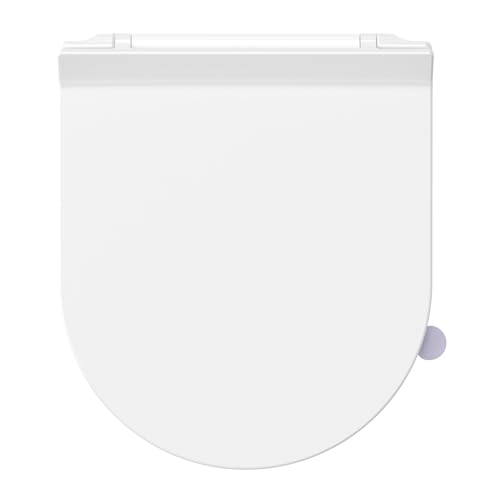 SREWOHS PRO Toilettendeckel mit Absenkautomatik, WC Sitz D Form, Klodeckel Duroplast, Slim Toilet Seat Softclose, Klobrille mit Schnellverschluss, Toilettensitz mit Verstellbarem Scharnier, Weiß SREWOHS PRO Toilettendeckel mit Absenkautomatik, WC Sitz D Form, Klodeckel Duroplast, Slim Toilet Seat Softclose, Klobrille mit Schnellverschluss, Toilettensitz mit Verstellbarem Scharnier, Weiß