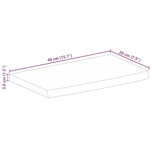 Tableros de mesa de mango contra deformaciones: madera maciza de 3,8 cm con borde vivo 4