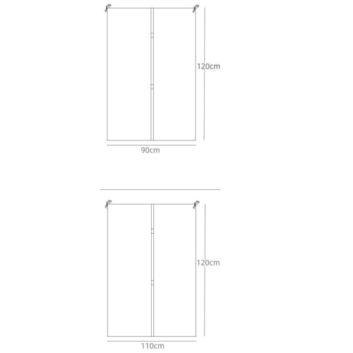 Garment Bags Clothing Dust Cover, Cloakroom Gray Cloth, Floor Hanger Dust Hanger Cover, Transparent Hanging Bag Clothing Bag Clothing Dust Cover,One Color-120X110CM3