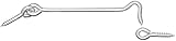 National Hardware N226-381 V2000 Hooks and Eye in Zinc plated