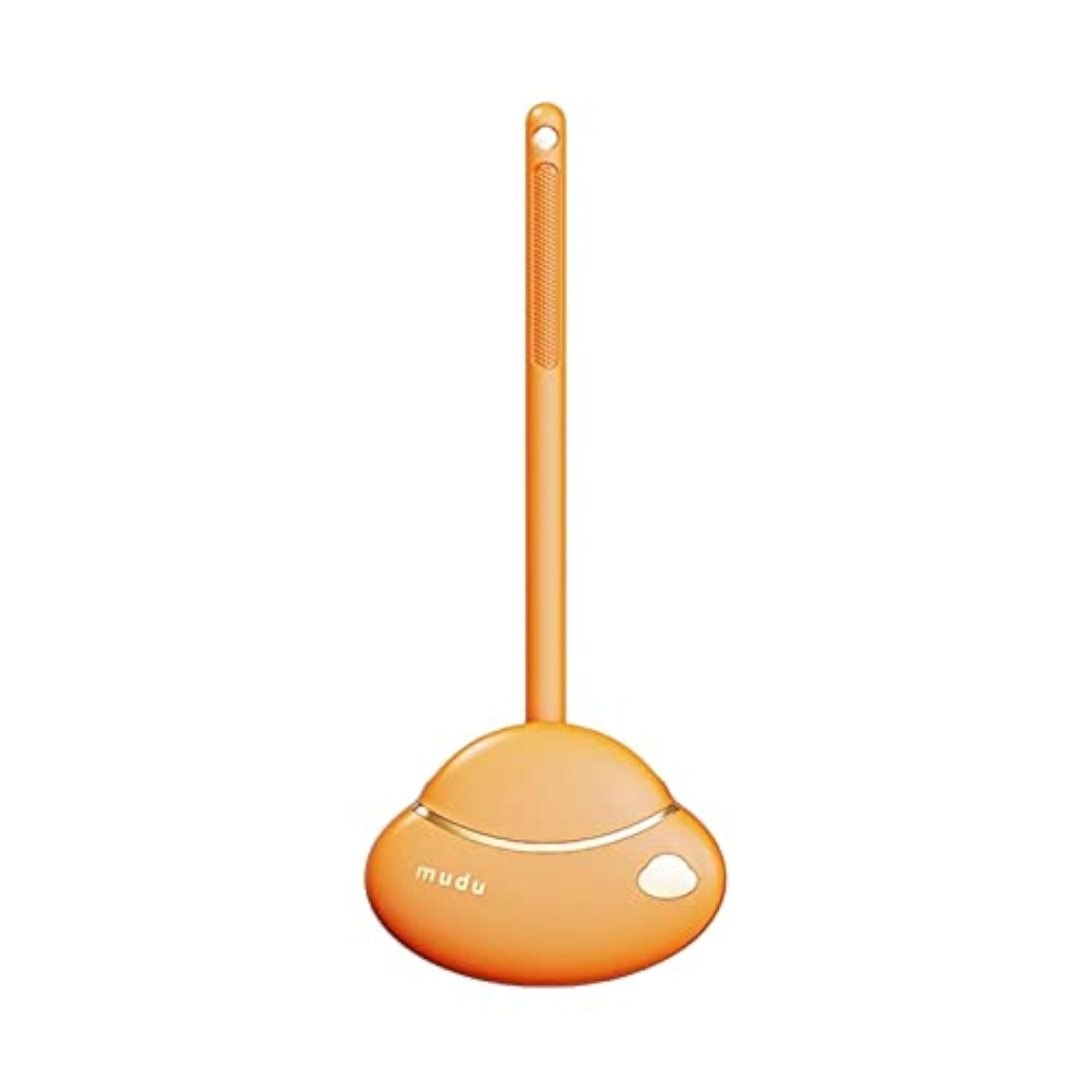 Compact Wall Mounted Toilet Brush and Holder, Orange