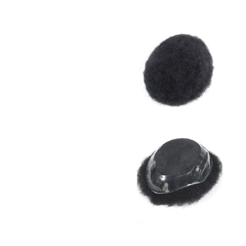 Postiche afro homme contre la calvitie avec base mono invisible