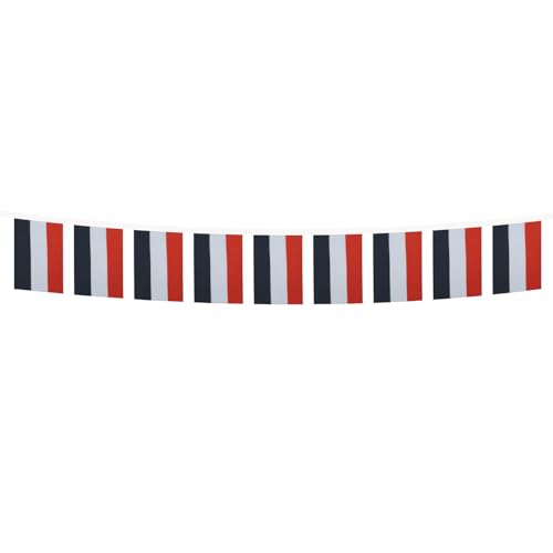 Image of AZ FLAG Yemen 6 meters BUNTING Flag 20 flags 9'' x 6'' - Yemeni STRING flags 15 x 21 cm