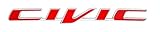 GAPPORE 1 x 3D Rear Tail Letter Emblem Replacement for Civic 2006-2011 (Chrome-red), AS-111
