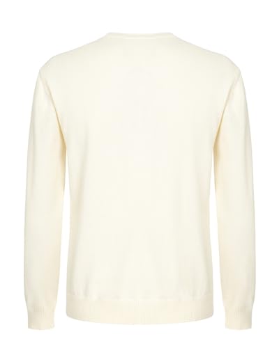 OXKNIT Men Shirt Long Sleeve Basic Knit Pullover Shirts White Crewneck Sweatshirts Casual Tops2