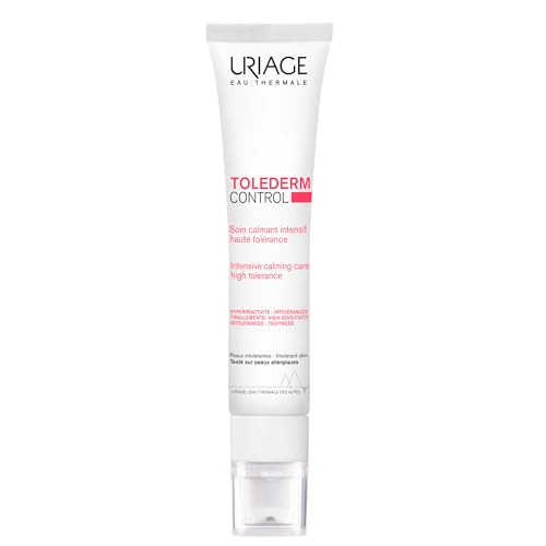 Uriage Tolederm - Crema calmante facial para pieles intolerantes y sensibles, calma y reconforta al instante, hidratante facial con fórmula minimalista para alta tolerancia, sin fragancia, 40 ml