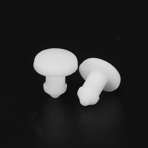 Image of MECCANIXITY Silicone Snap in Locking Hole Plugs Rubber Panel Seal Cover Flush Type Panel Round for Kitchen Rubber Bulkheads Waterproof Sealing Plugs 2.5mm /0.1 inch Diameter White,Pack of 20