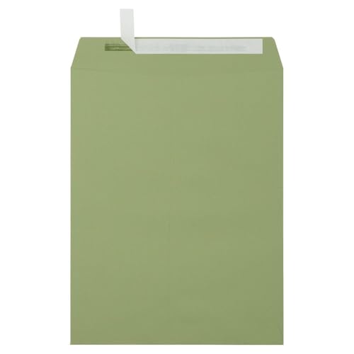 LUXPaper Avocado Green Open End Envelopes, 500 Qty, 70lb Text
