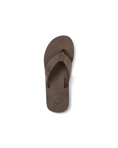 Image of Volcom Men's Daycation Flip Flop Sandal - Soft Brushed Recliner Comfort Foam Footbed