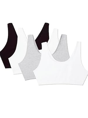 Fruit of the Loom Sujetador Deportivo de algodón para Mujer, 4 Unidades, Negro, Blanco, Gris Jaspeado, 4 Unidades, 38 | Ya disponible en tu tienda friki favorita! En mundofriki.es! Fruit of the Loom Sujetador Deportivo de algodón para Mujer, 4 Unidades, Negro, Blanco, Gris Jaspeado, 4 Unidades, 38 | Ya disponible en tu tienda friki favorita! En mundofriki.es!