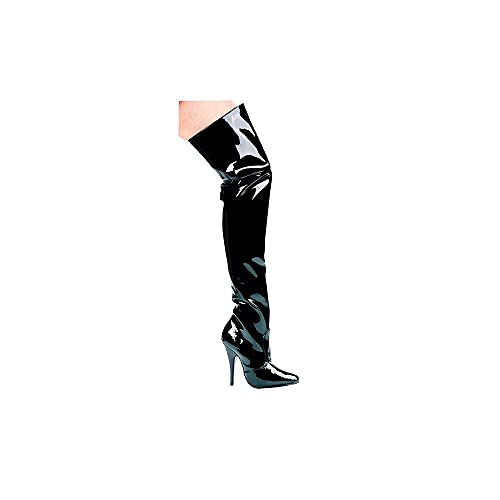 Ellie Shoes Women's 5 Inch Heel Thigh High Boots (Black;7)