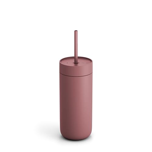 Fellow Carter Cold Ceramic Lined Tumbler 16 oz with Straw Lid, BPA-Free