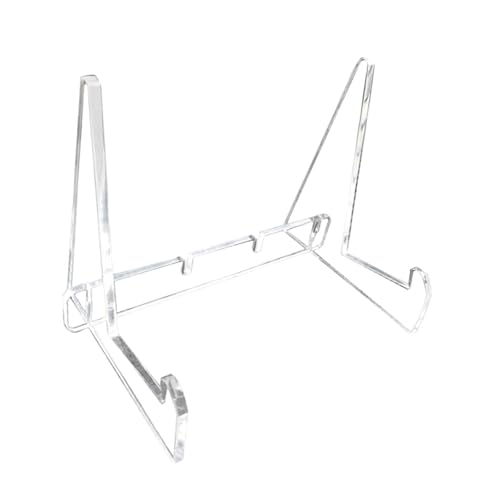 SUIOPPYUW Justerbart bokställ i akryl, modernt bordsställ för böcker och tidskrifter, akrylbok med stödlister för recept