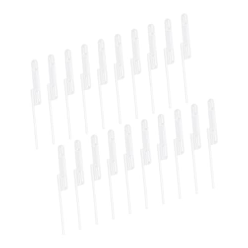CIYODO 50pcs Pasteur Lab Tools Medicine Dropper Double-Cell Buret Fluid Pipettors Gummy Making Dropper Measuring Tube Dropper Pipette Droppers Transfer Pipette White