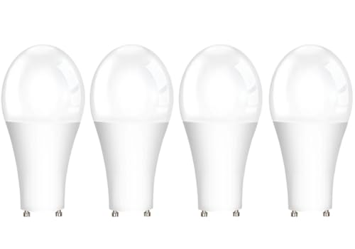 TJBB 4-Pack GU24 LED Light Bulbs 9W (75 Watt Equivalent) 1100 Lumens 5000K Daylight Twist and Lock Base Replacement for CFL 2-Pin Fluorescent Bulbs Non-Dimmable
