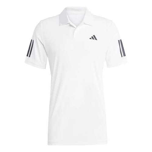 adidas Herren Club Tennis 3-Stripes Polo Shirt, White, S – Ansicht 6