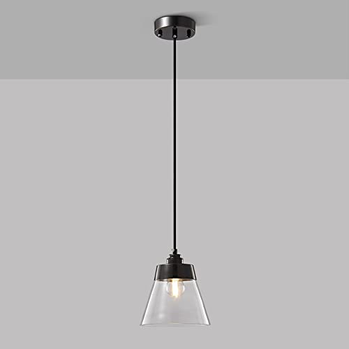 Lámpara colgante de latón con pantalla de vidrio y casquillo E27 para iluminación interior 2