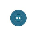 Bouton nacré 2 trous '3B Com' Bleu canard 15 mm
