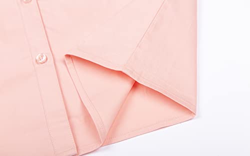 Image of Mud Kingdom Girls Dress Shirts School Uniform with Peter Pan Collar Poplin Long Sleeve