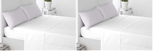 Miracle Home. Funda de Almohada 100% Microfibra cepillada, Cierre de sobre, antipeeling. 70X50. Incluye 2 Unidades. Cama 135. Crudo (Paquete de 2)