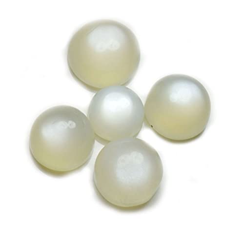 Pierre de lune blanche naturelle de qualité fine ronde pour joaillerie
