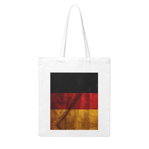 LYWGGDSBCX German Flag Print Canvas Shopping Bag Large Capacity Handbag For Books, Mobiles, And More